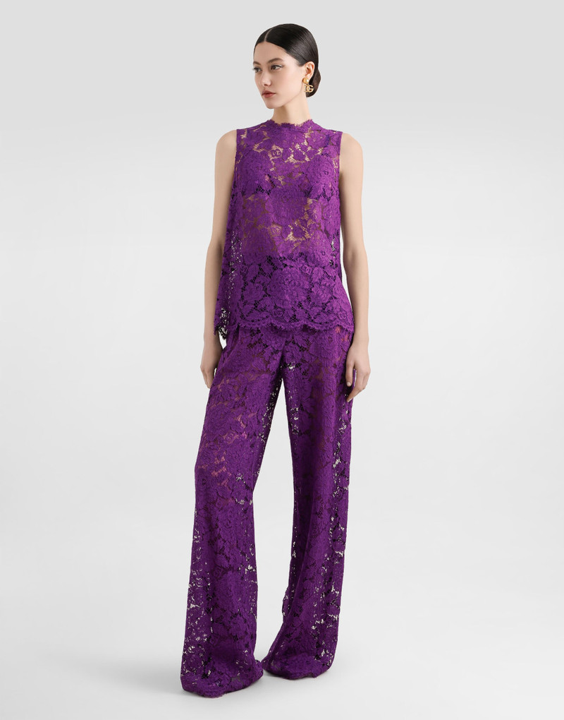 Dolce & Gabbana Cordonetto floral lace top outlook