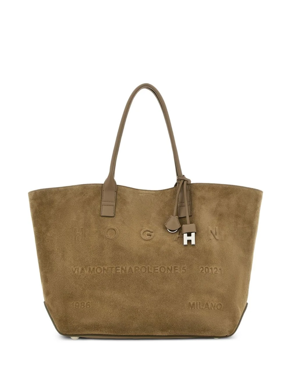 Address medium leather tote bag - 1