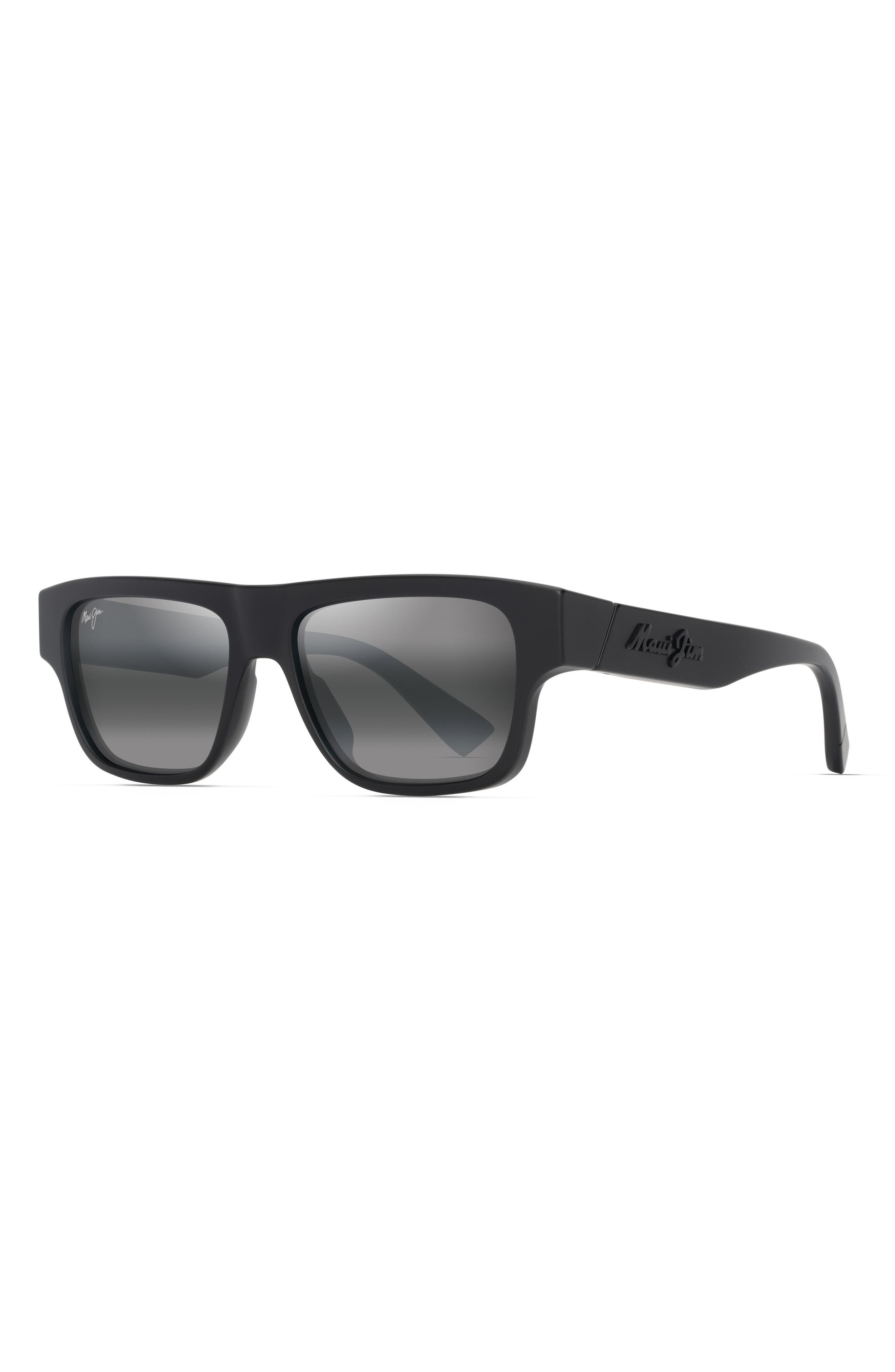 Maui Jim Kokua 54mm Gradient PolarizedPlus2® Square Sunglasses in Matte Black at Nordstrom - 2
