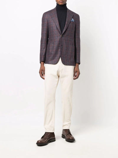 Canali single-breasted checked blazer outlook