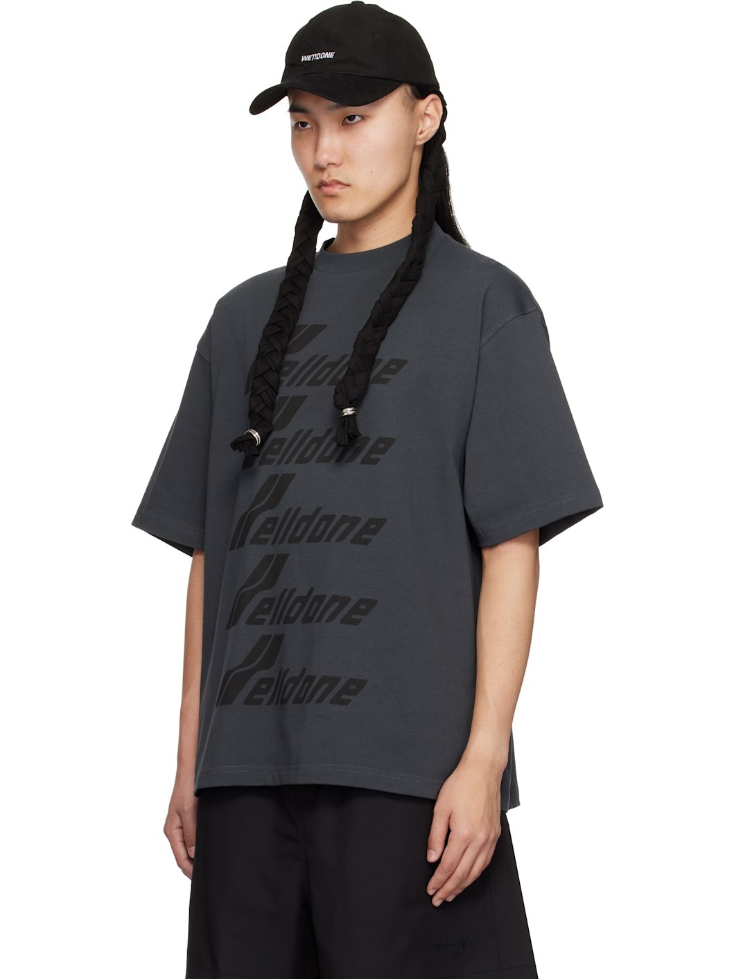 Black Logo Braid Cap - 4
