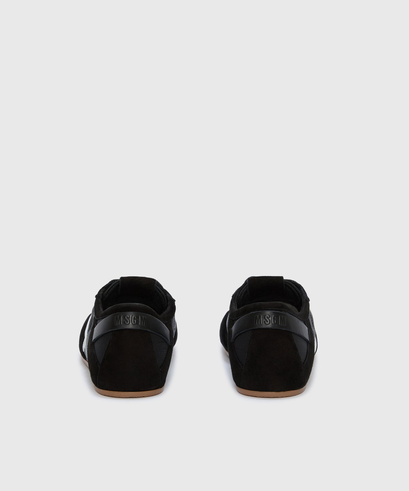 MSGM Black Super Flat suede sneakers outlook
