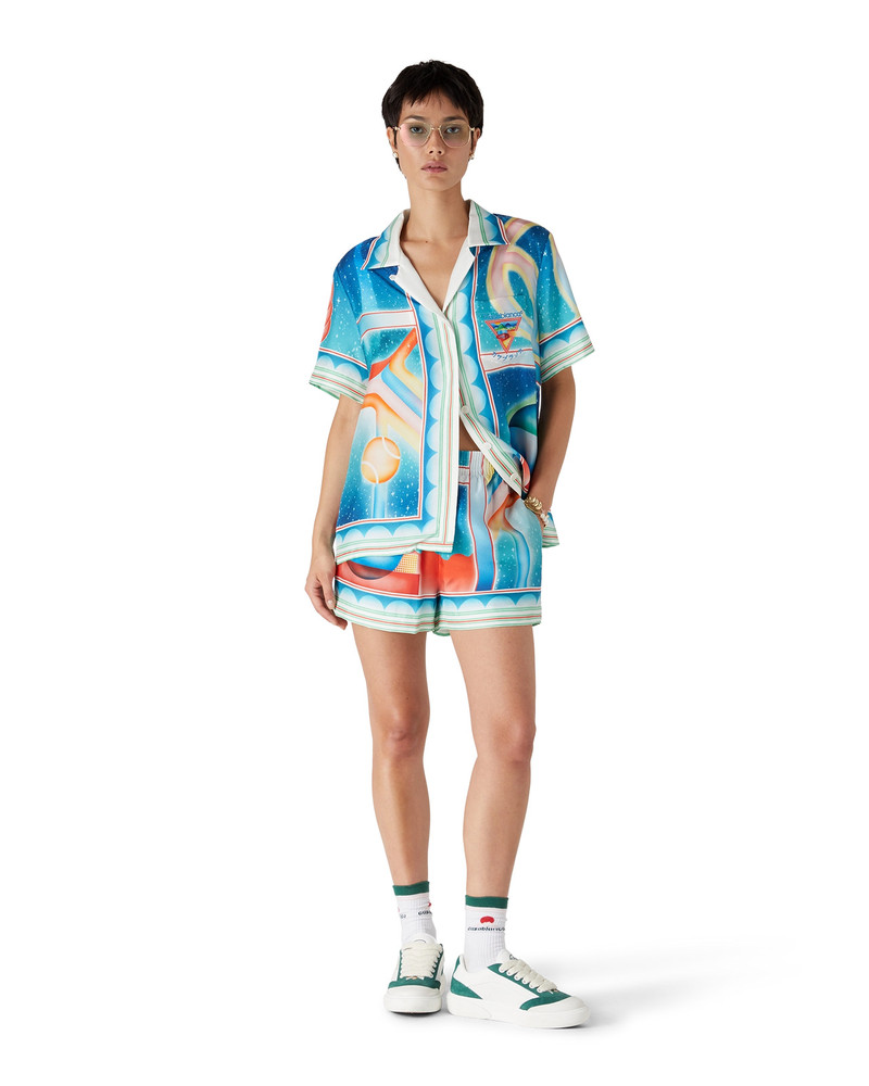 CASABLANCA Galaxy Court Silk Shorts outlook