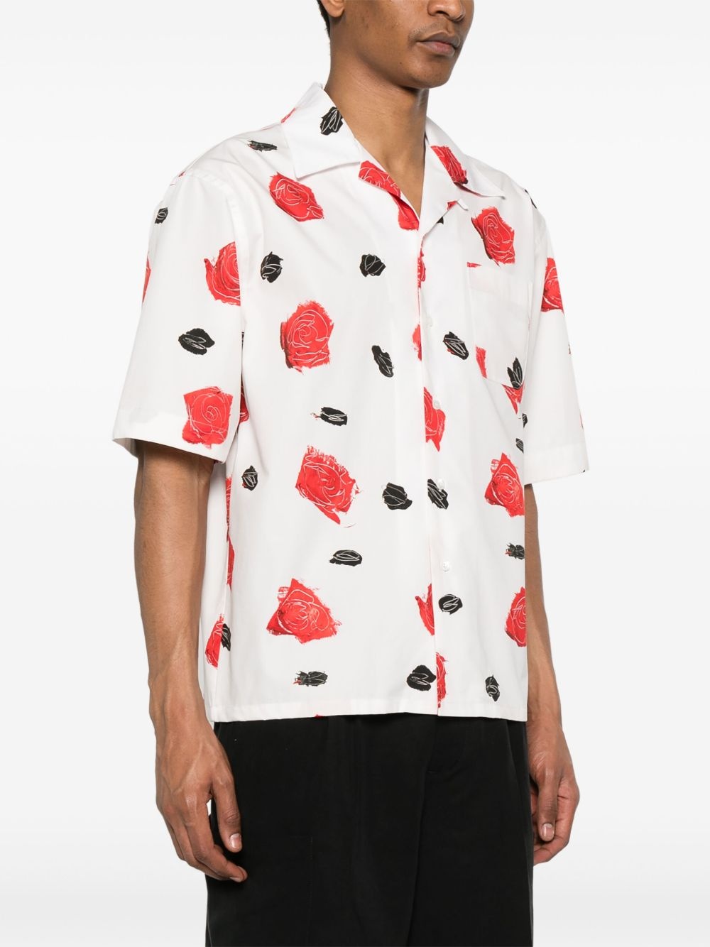 flower-print shirt - 3