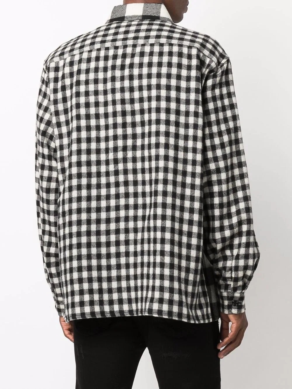 flannel checked wool shirt - 4