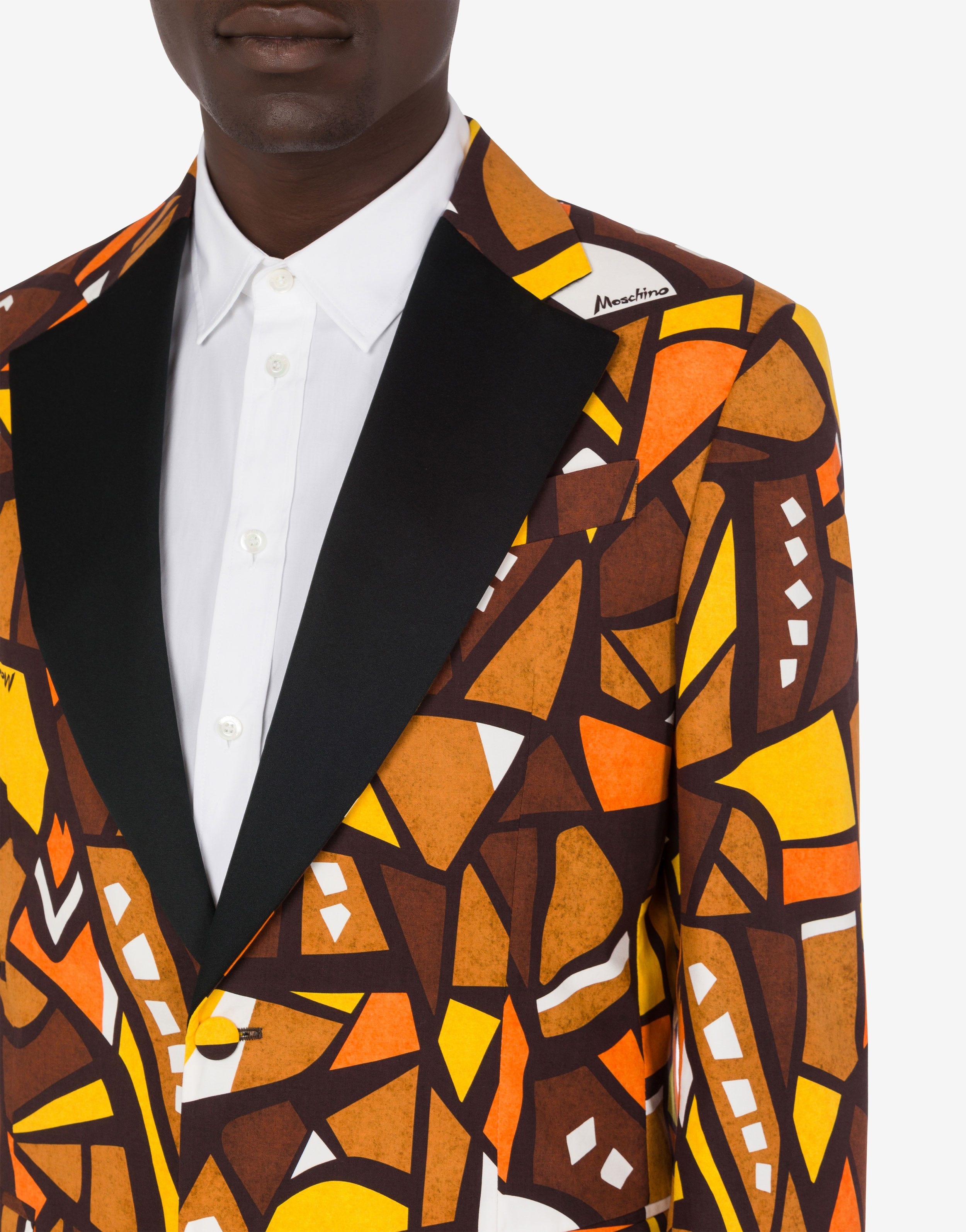 WOOD PRINT COTTON JACKET - 4