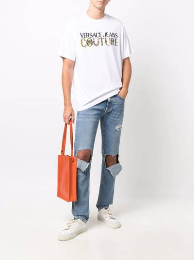 VERSACE JEANS COUTURE baroque logo-print T-shirt outlook