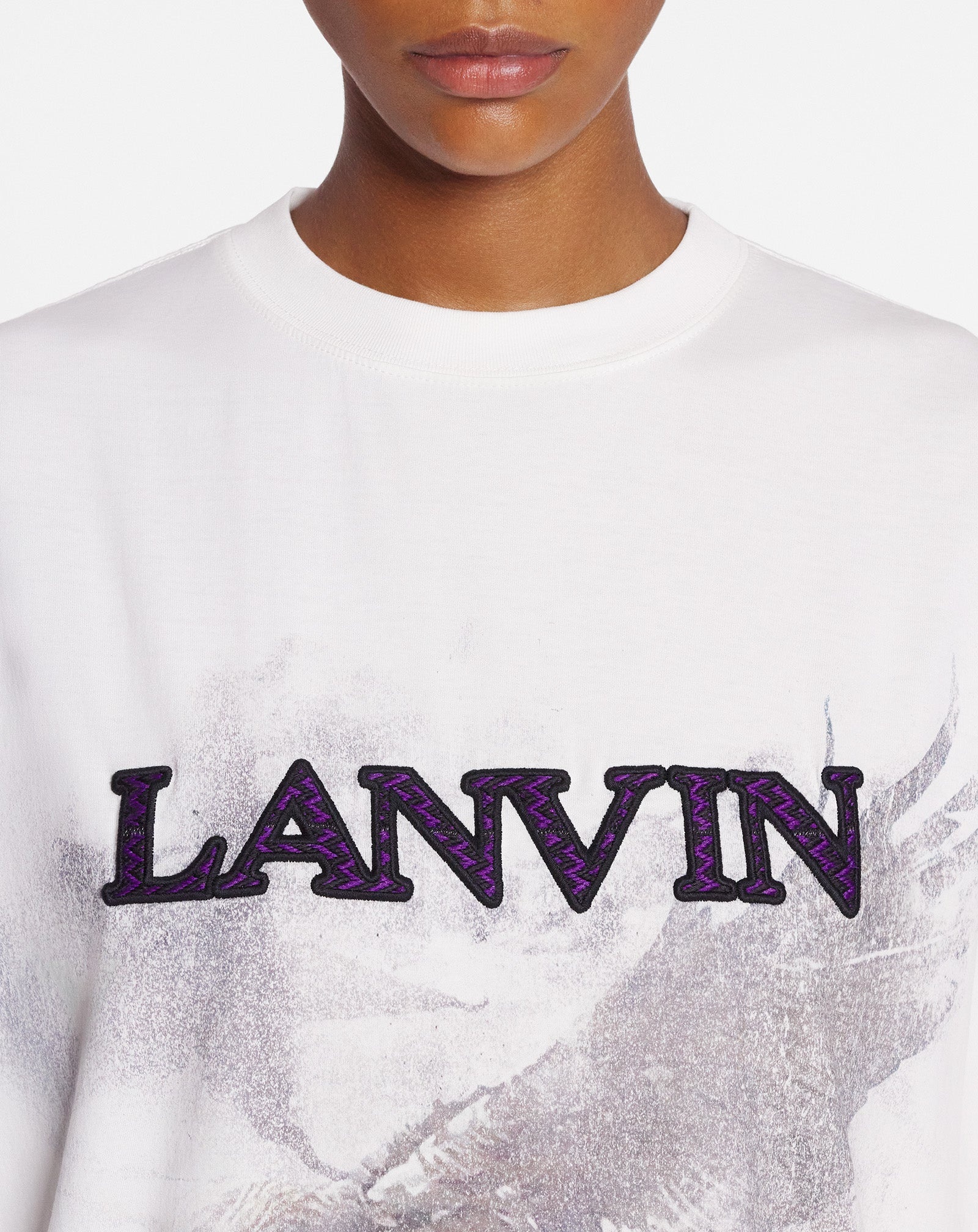 LANVIN X FUTURE UNISEX EAGLE PRINT LOOSE-FIT T-SHIRT - 5