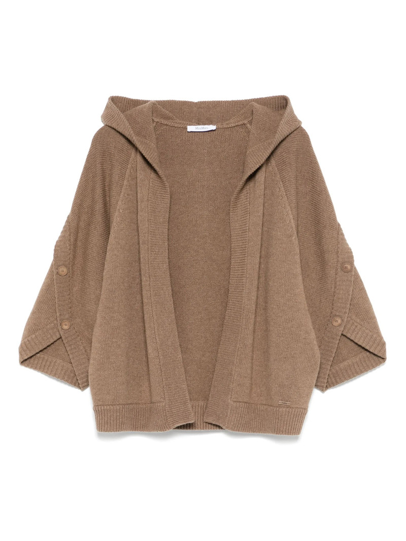 hooded wide-sleeve cardigan 1