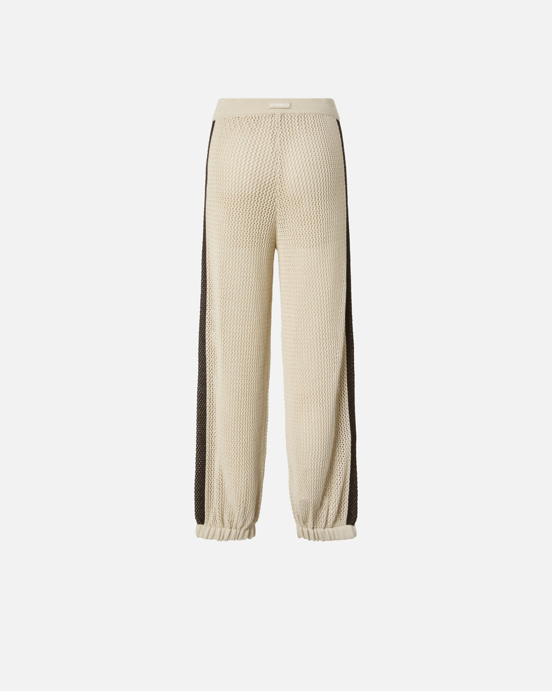 PINKO OPENWORK TROUSERS WITH CONTRASTING BANDS outlook