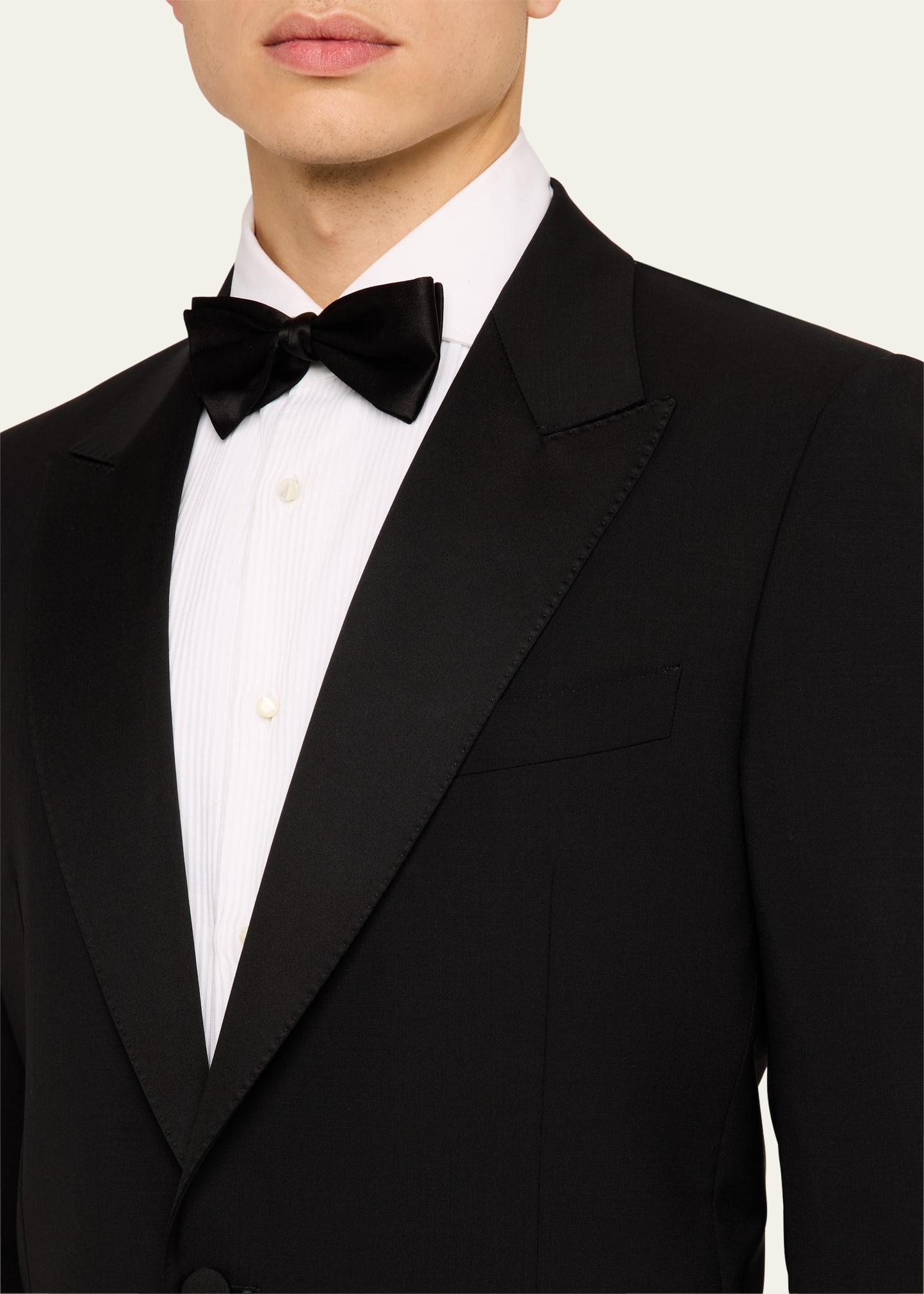 Men's Wool-Mohair Solid Tuxedo - 5