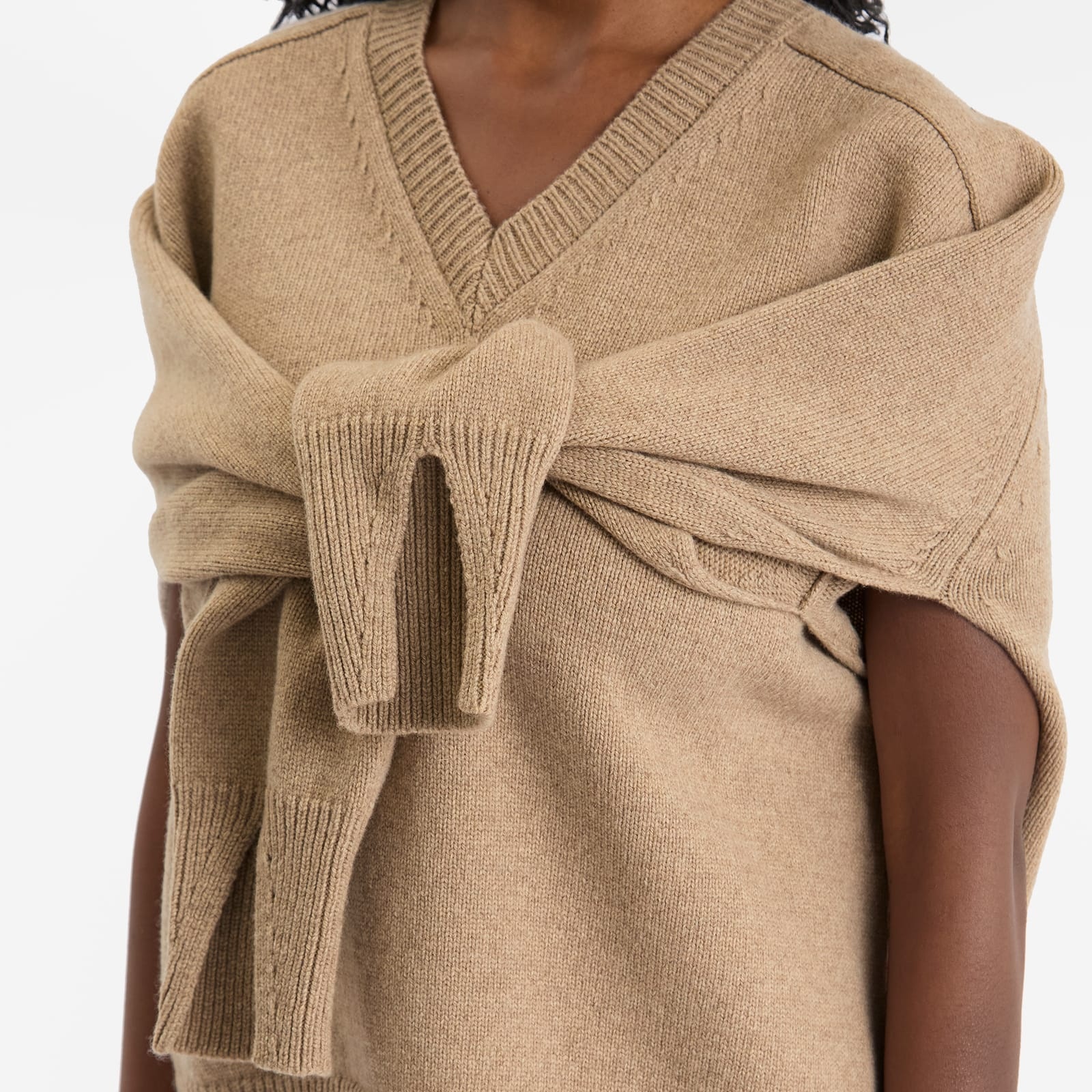 Róhe Cape V-Neck Wrap Jumper - 5
