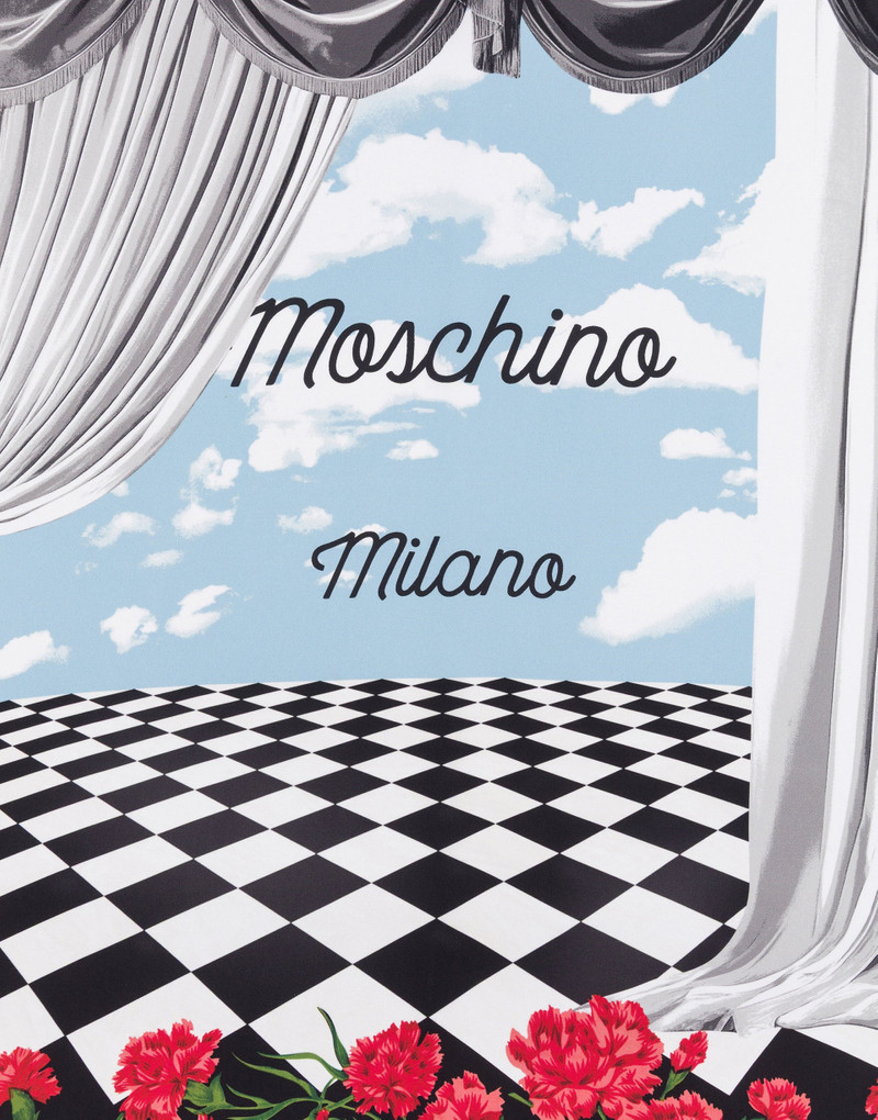 Moschino PRINTED SILK SCARF outlook