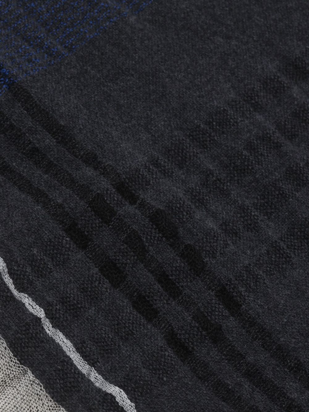 checked frayed-edge scarf - 4