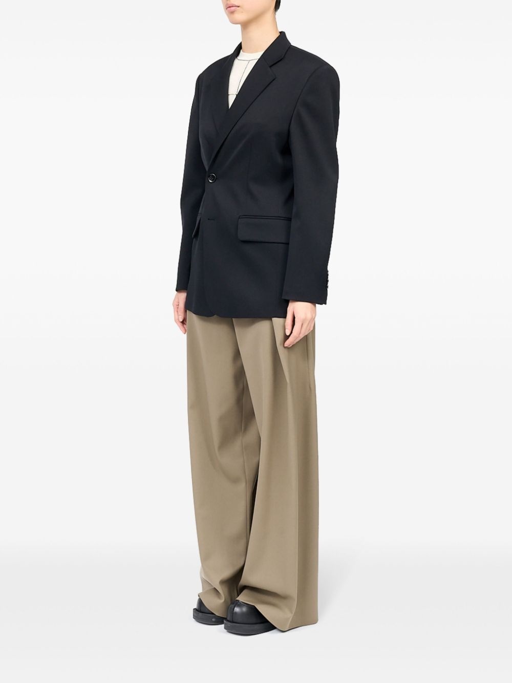 notched-lapel blazer - 6