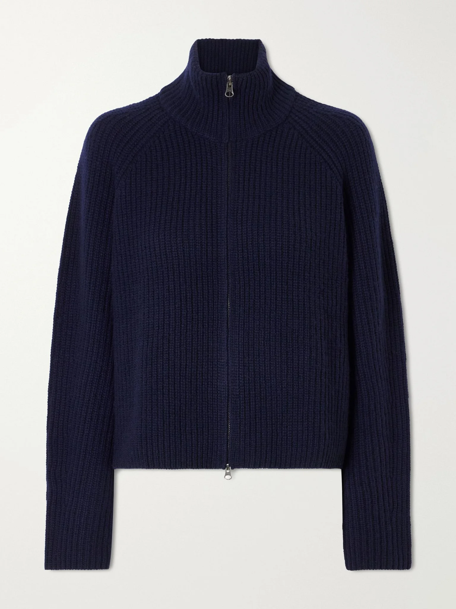 Sadie ribbed cashmere cardigan Navy - 1