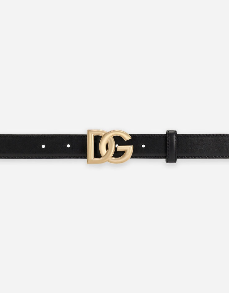 Calfskin belt with DG logo - 3