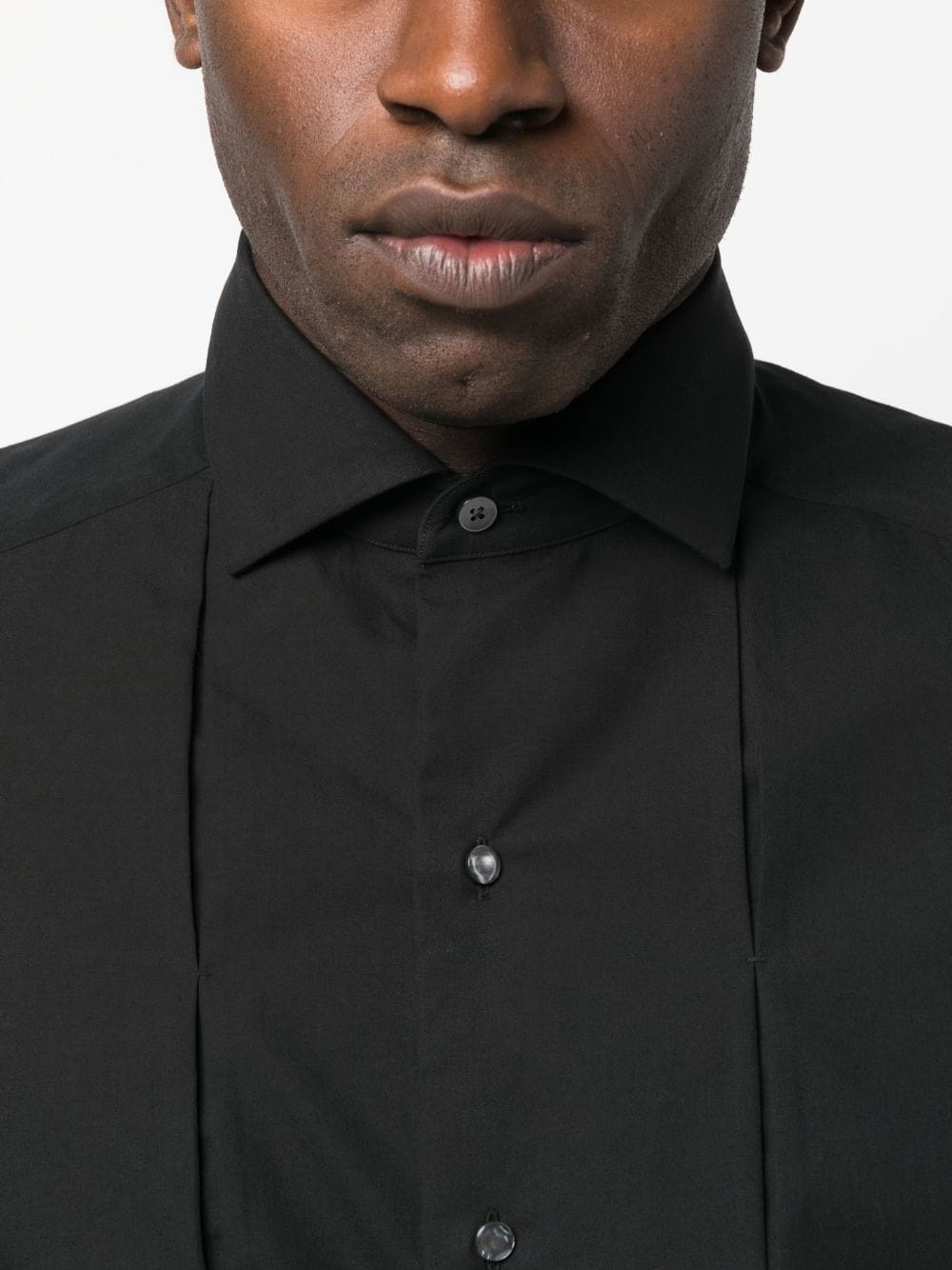 bib collar buttoned shirt - 5