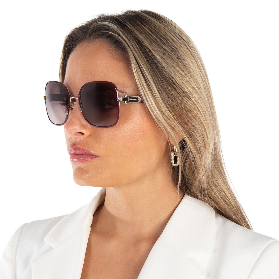 Salvatore Ferragamo Bordeaux Gradient Square Ladies Sunglasses SF150S 728 59 - 2