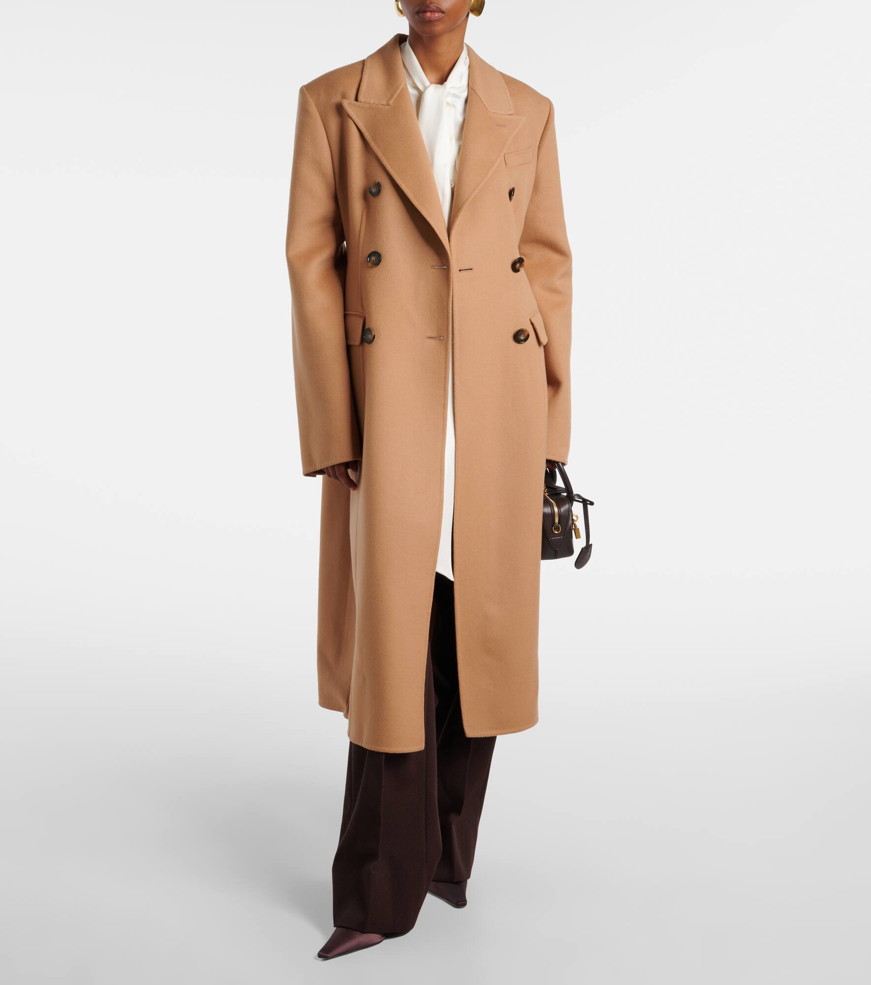 Double-breasted virgin wool coat - 2