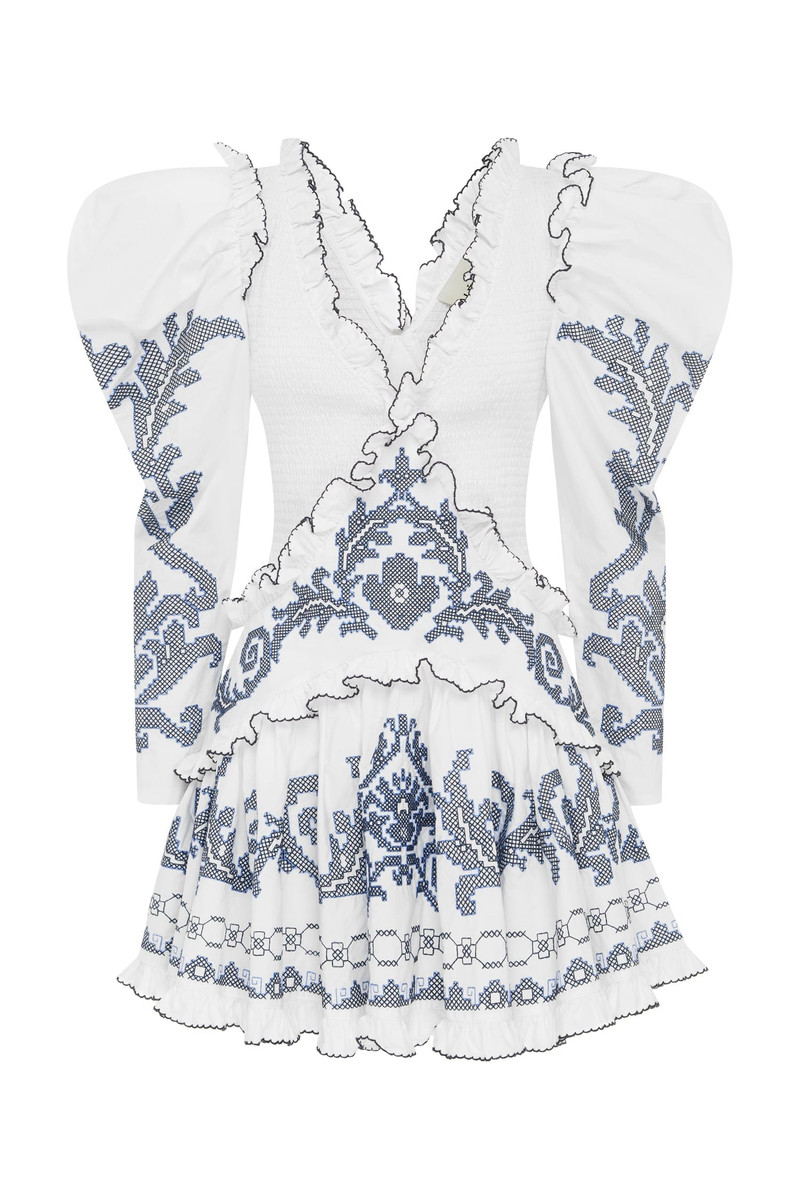 Hazel Embroidered Mini Dress 1