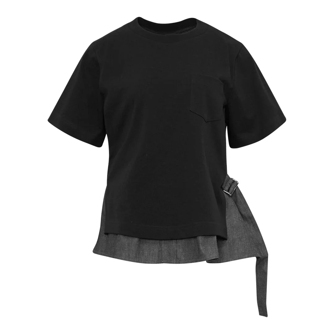 Denim x Cotton Jersey Tee - 1