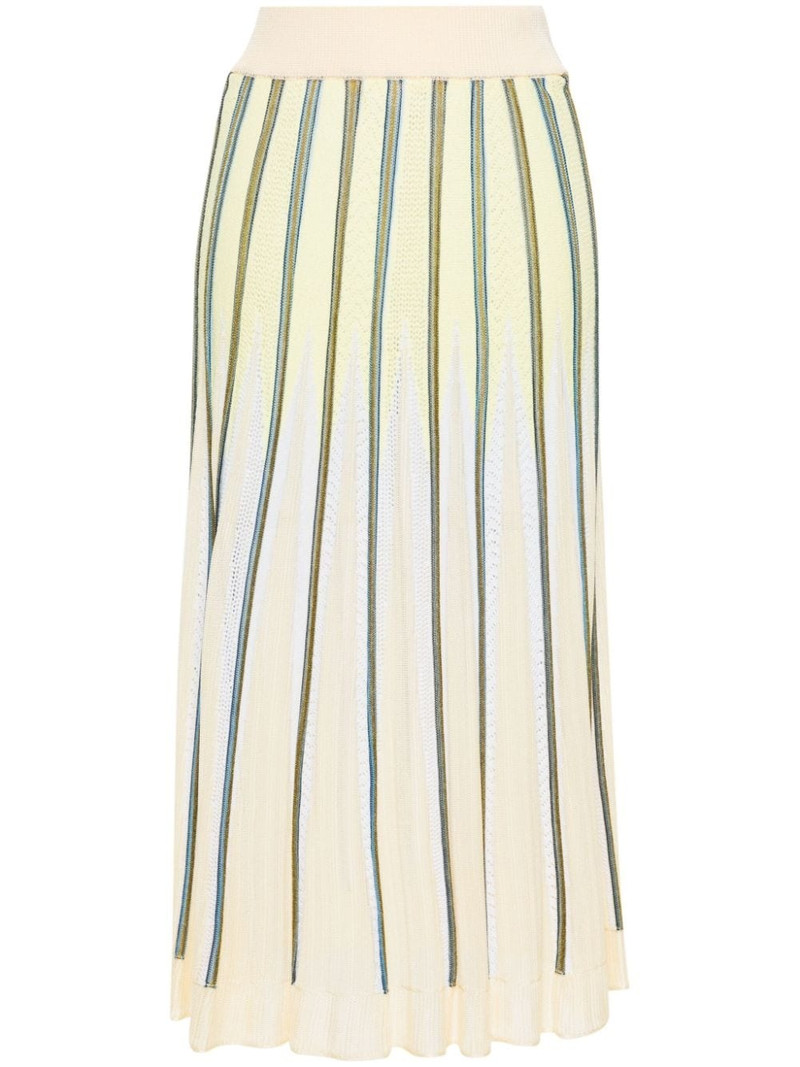 striped pointelle-knit skirt 1