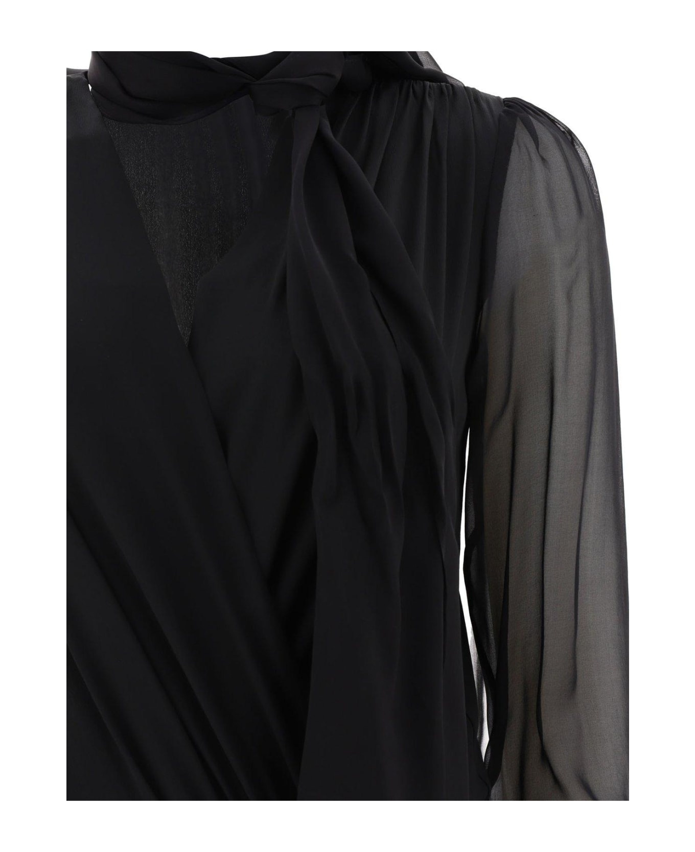 Long-sleeved V-neck Bodysuit - 3