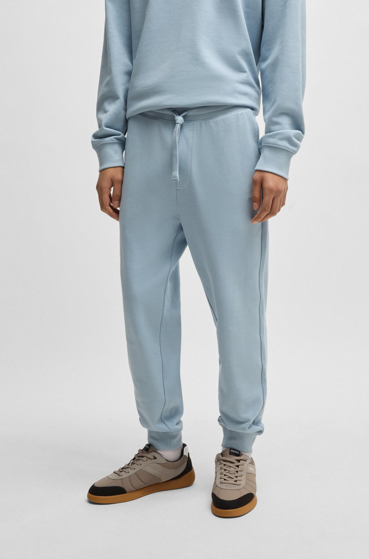 COTTON-TERRY TRACKSUIT BOTTOMS WITH LOGO PRINT - 2