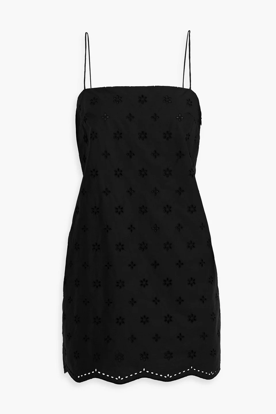 Broderie anglaise cotton mini dress - 1