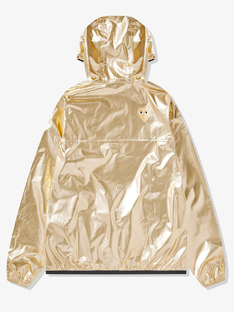 Comme des Garçons PLAY UNISEX K-WAY CAGOULE - GOLD outlook