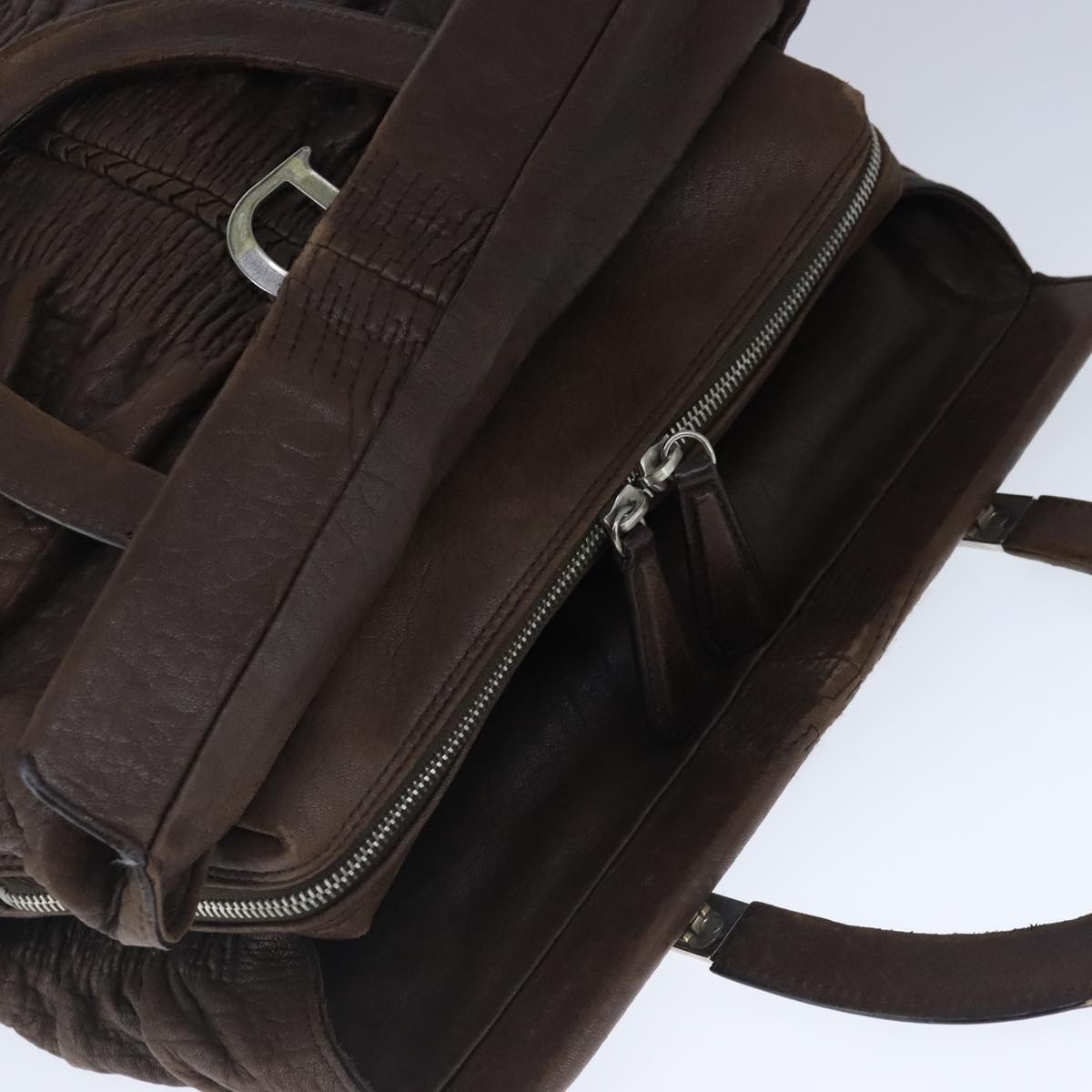 DIOR Hand Bag Leather Brown - 6