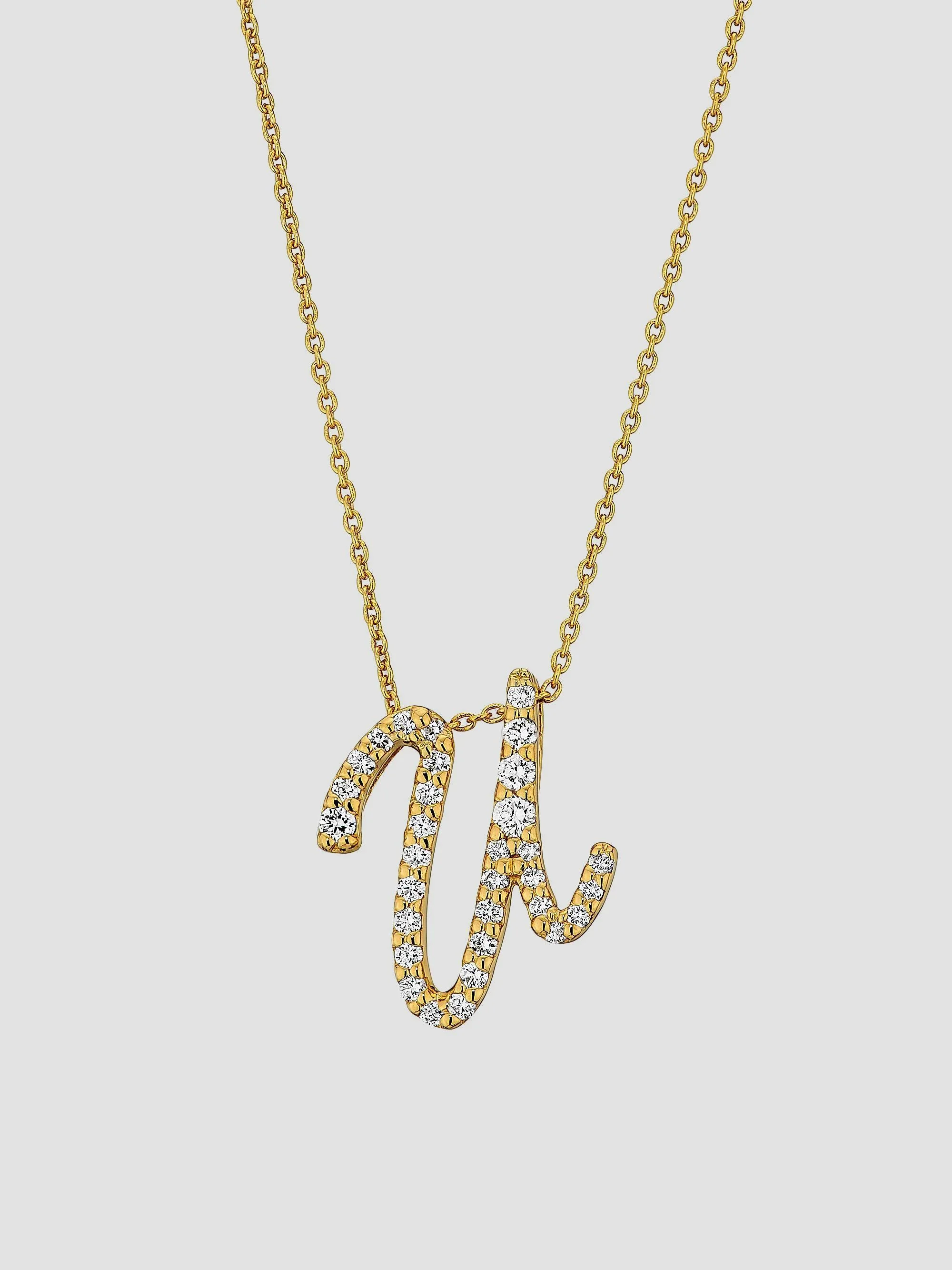 Women's Tiny Treasures Script Initial 18K Yellow Gold, Ruby & 0.24-0.34 TCW Diamond Pendant Necklace - 1