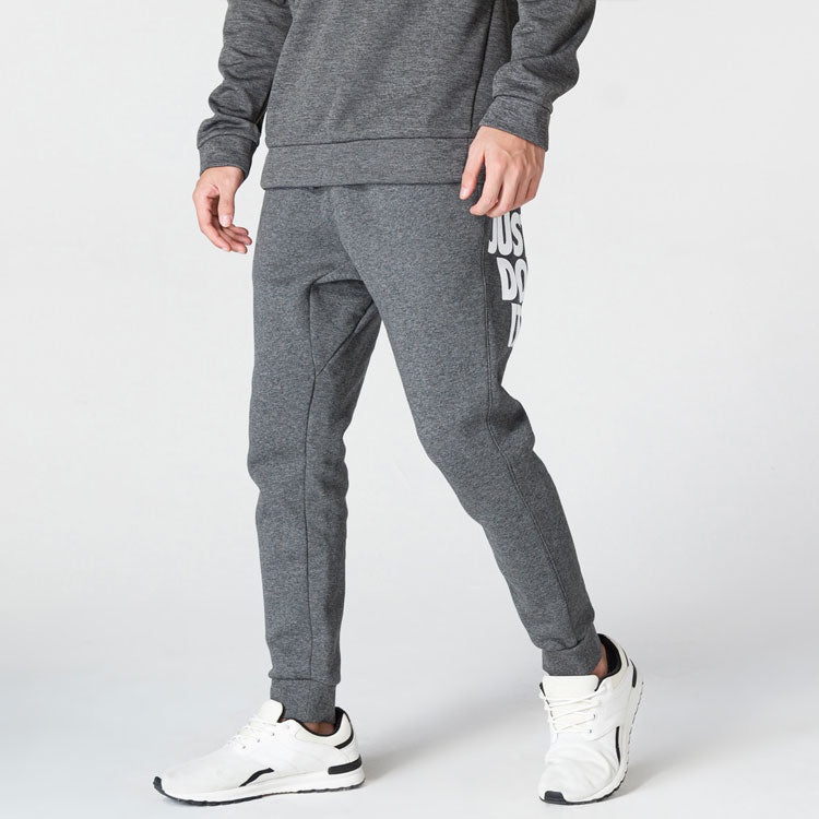 Nike Alphabet Fleece Lined Stay Warm Knit Sports Pants Gray AT5266-071 - 5