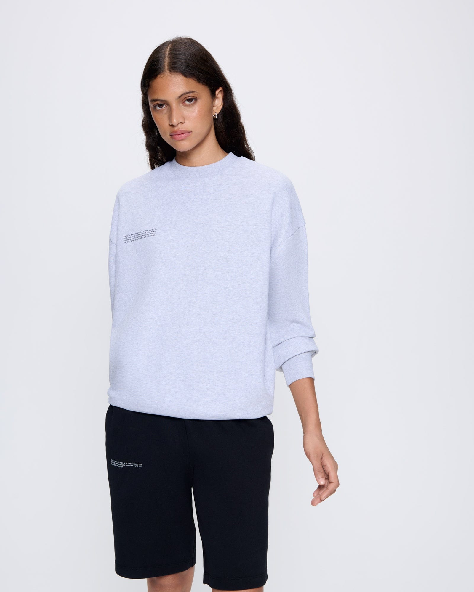 Womens 365 Midweight Sweatshirt - Grey Marl - 2