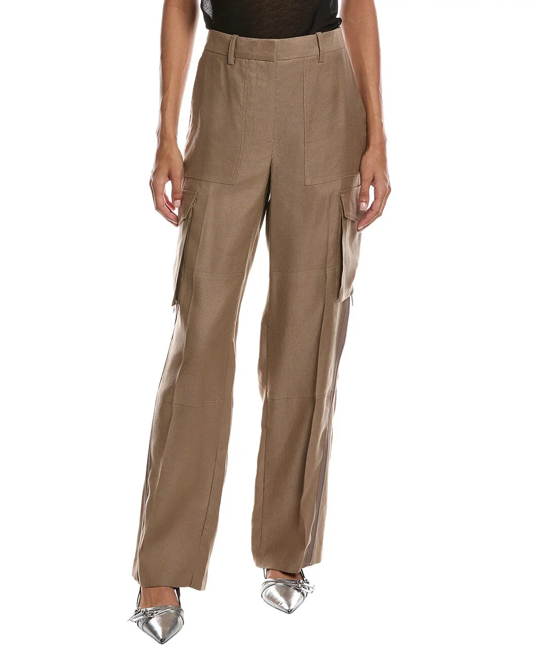 Helmut Lang Cargo Linen-Blend Pant - 1