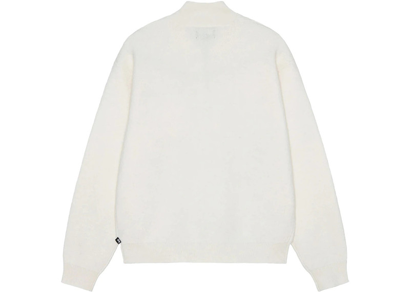 Stüssy Stussy Half Zip Mock Neck Sweater Ivory outlook