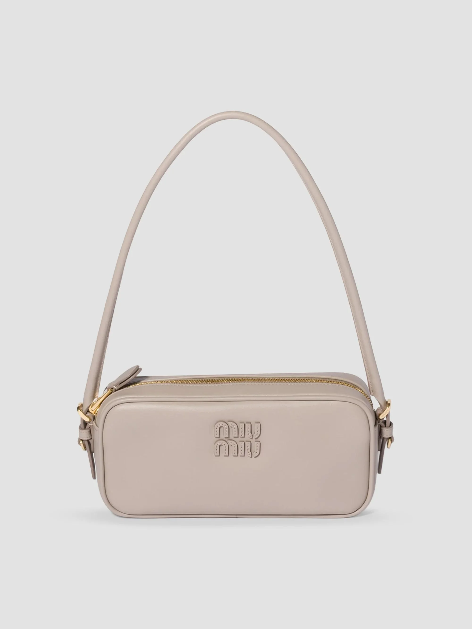 Women's Leather Pouch - Grey - 1