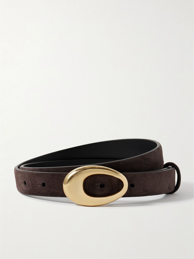Olivia suede belt Chocolate 1