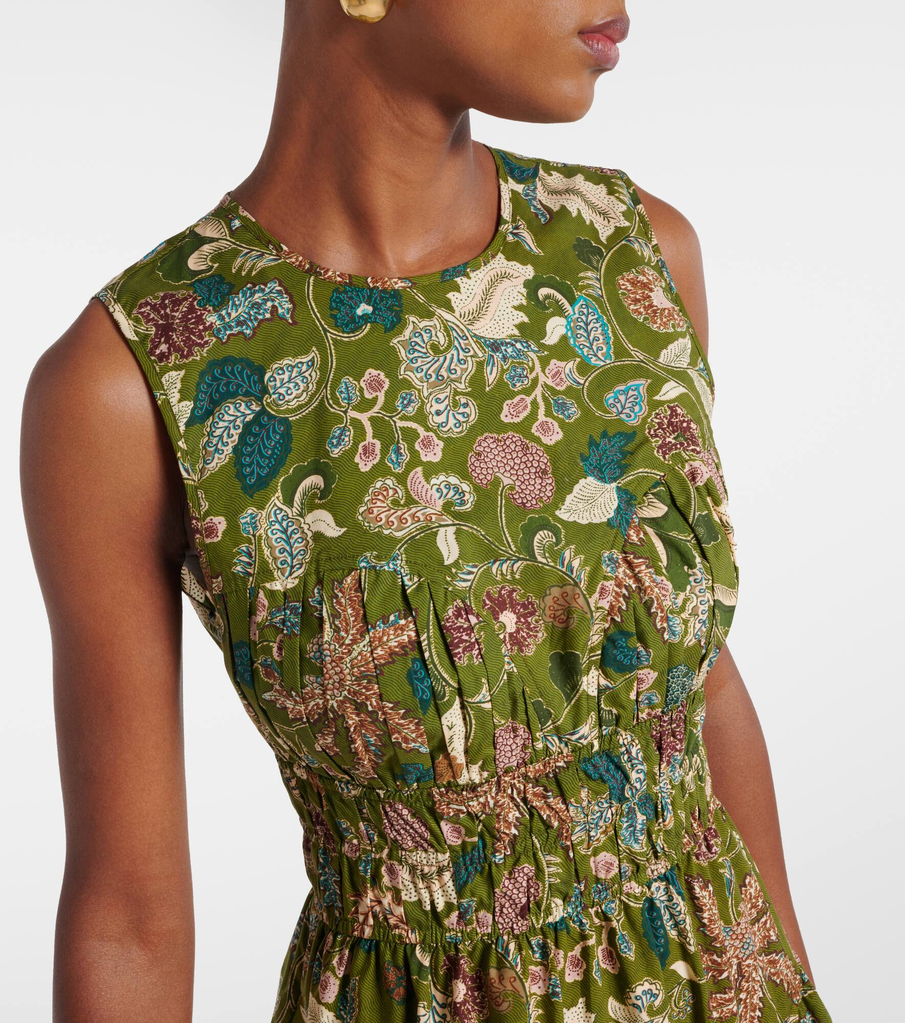 Elenora printed cotton midi dress - 4