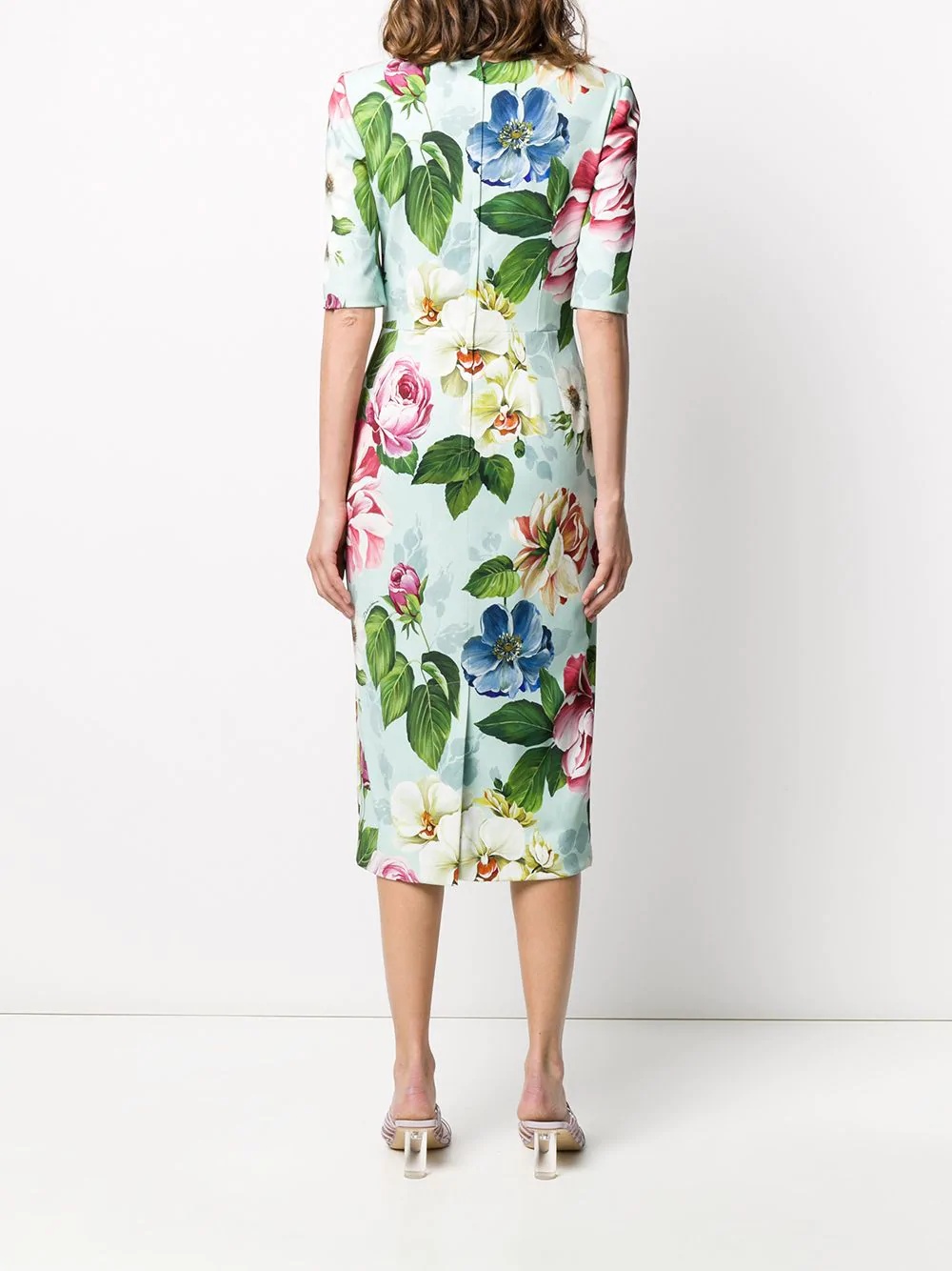 floral print midi dress - 4