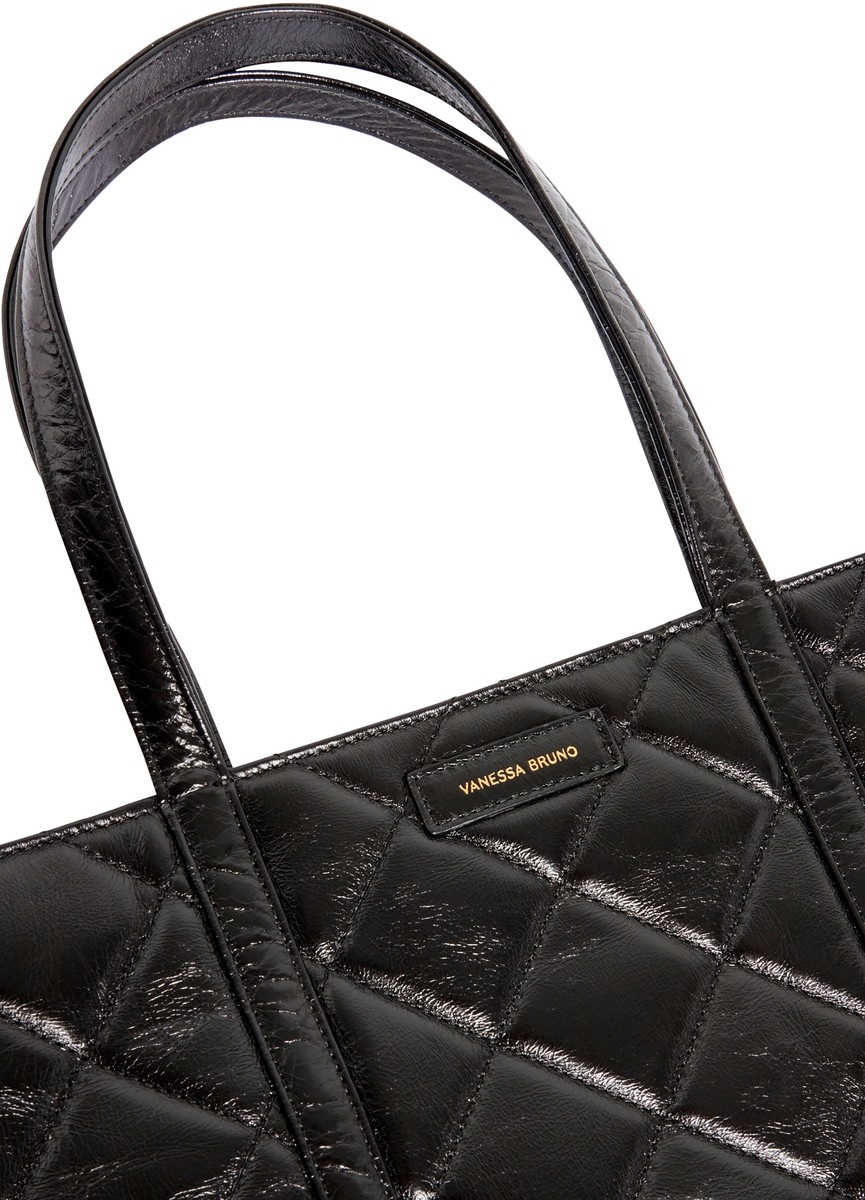 XL quilted leather tote bag - 5