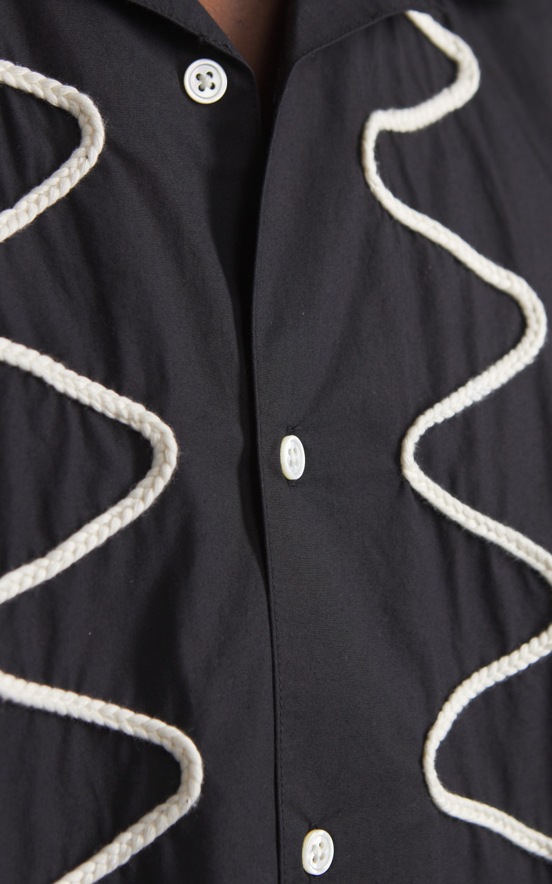 VACATION SHIRT SQUIGGLE BLACK - 4