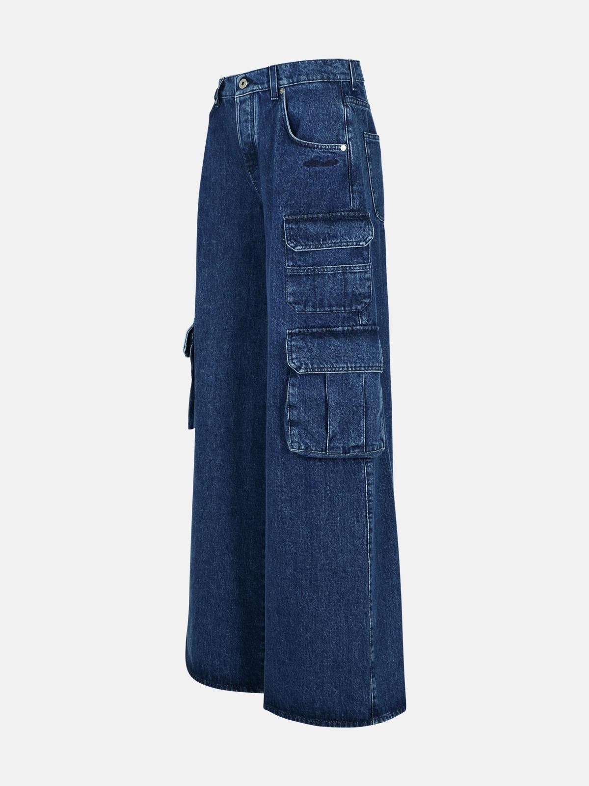 CARGO 'BAGGY' JEANS IN BLUE COTTON - 2