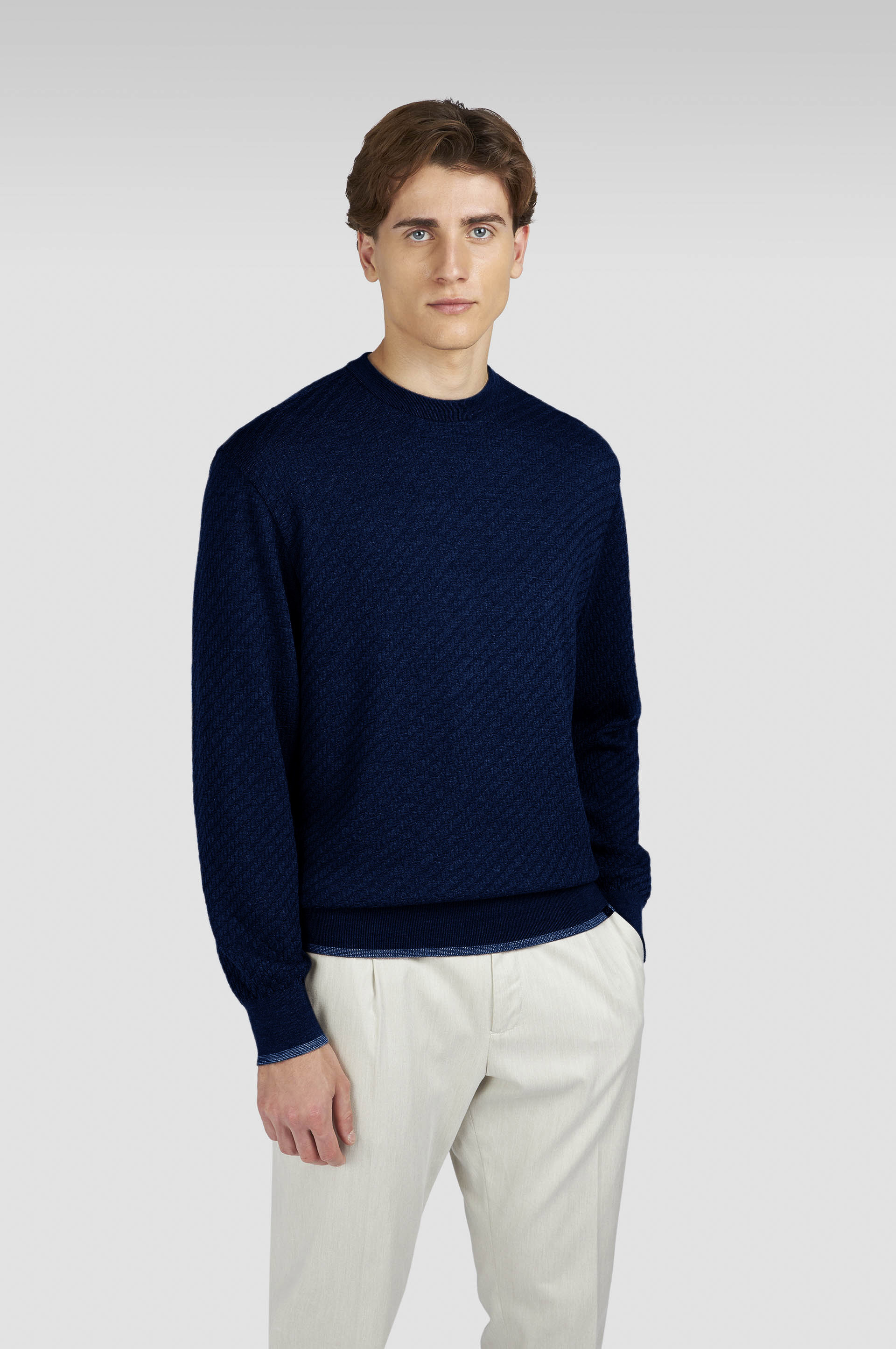 MERINO EXTRAFINE WOOL CREWNECK SWEATER - 6