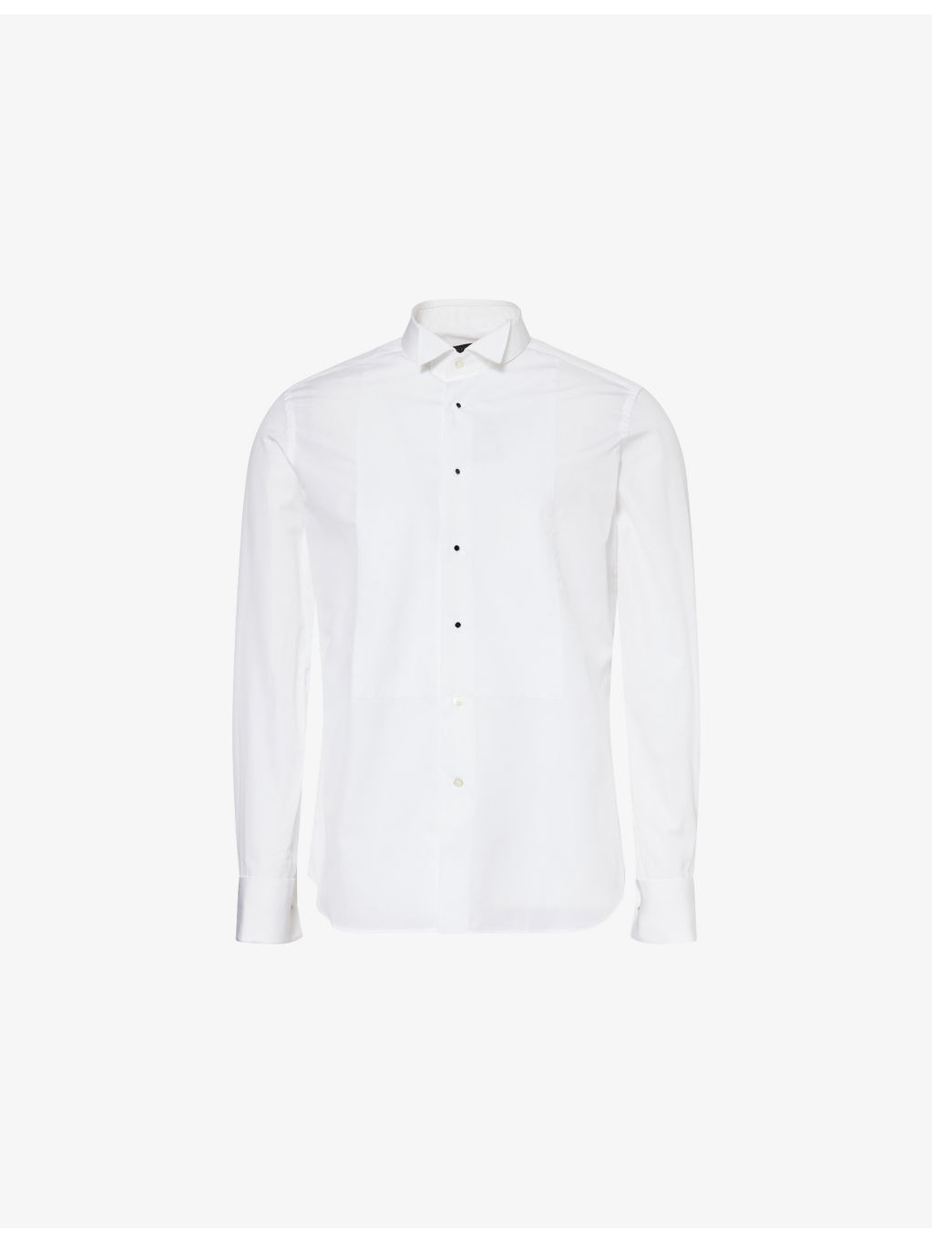 CORNELIANI Bib Front Regular-Fit Cotton Tuxedo Shirt | REVERSIBLE