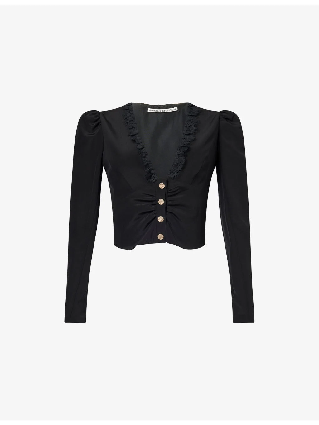 Bustier Ruffled Silk Top - 1