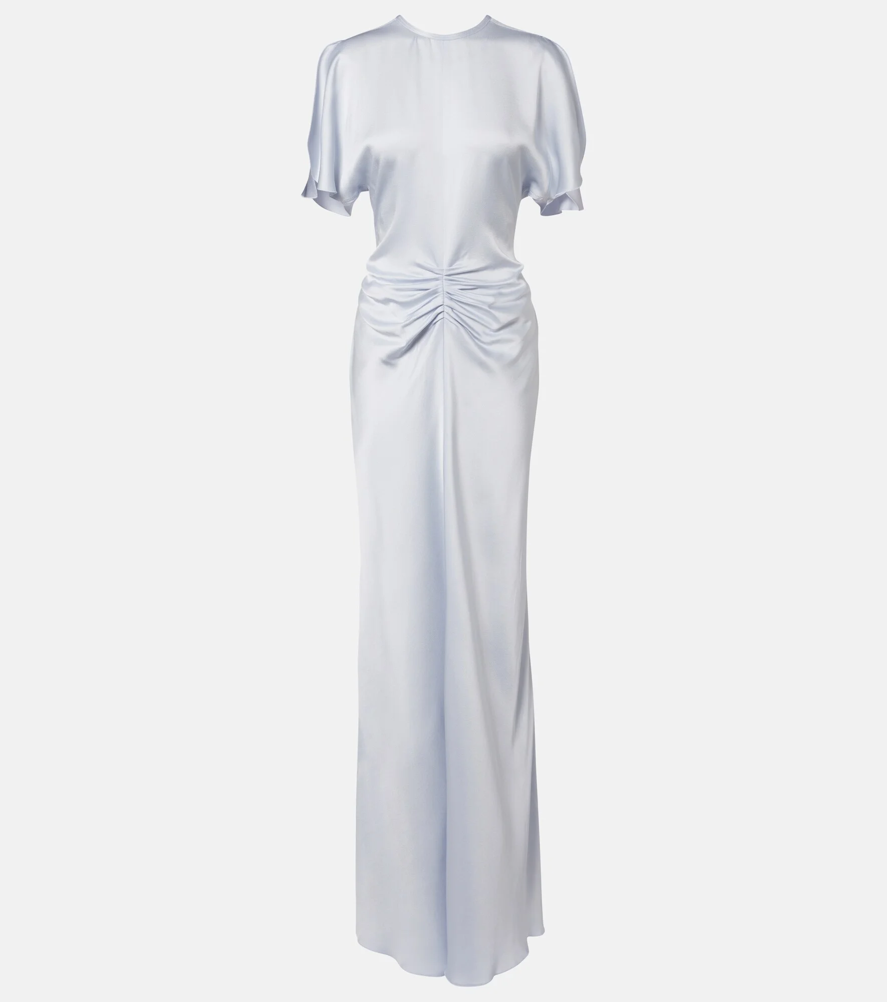 Gathered satin gown - 1