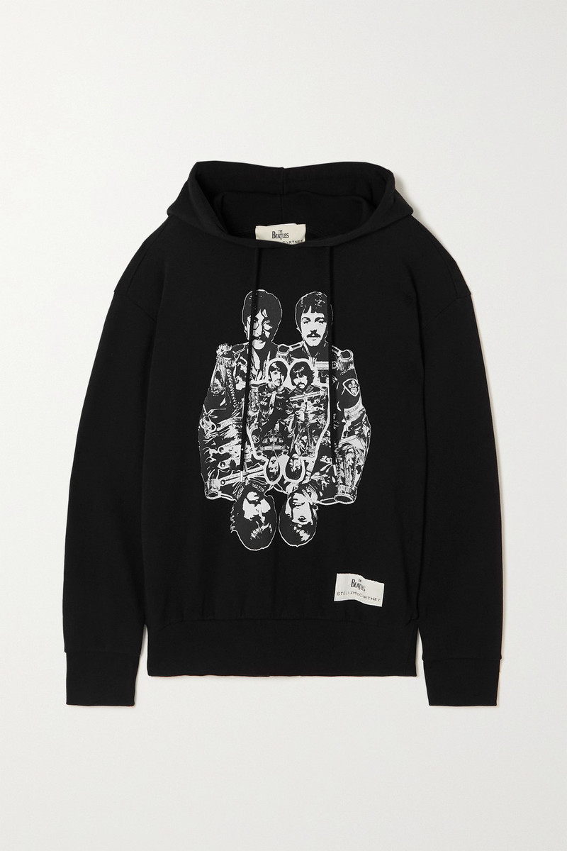 + Beatles 다시 appliquéd 인쇄면 jersey 후드 1