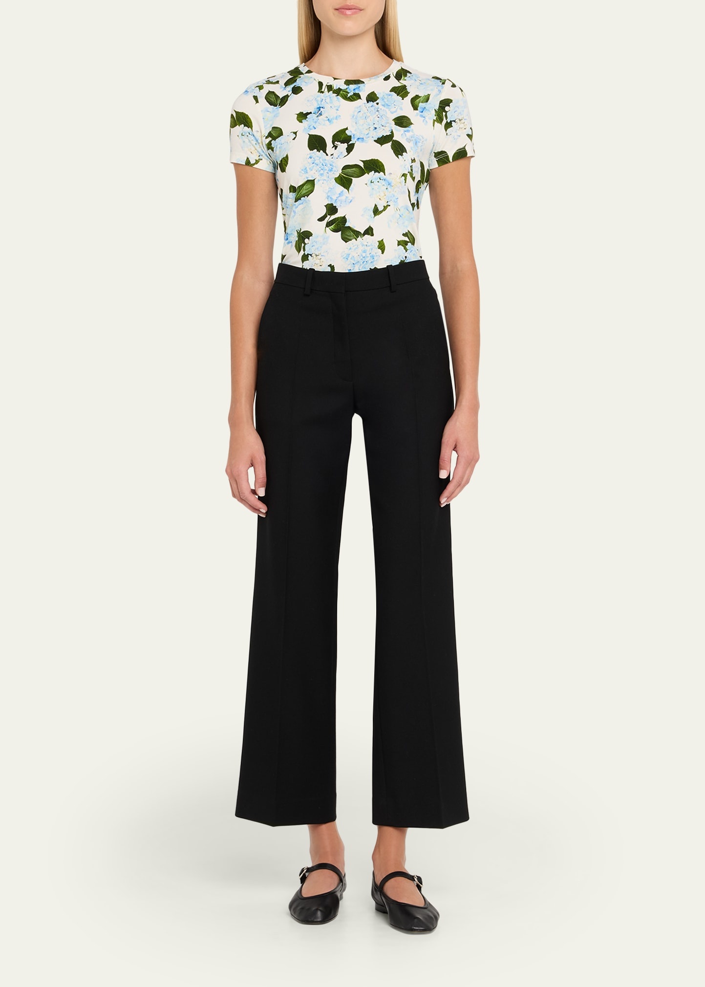 Ressi Short-Sleeve Hydrangea Tee - 2